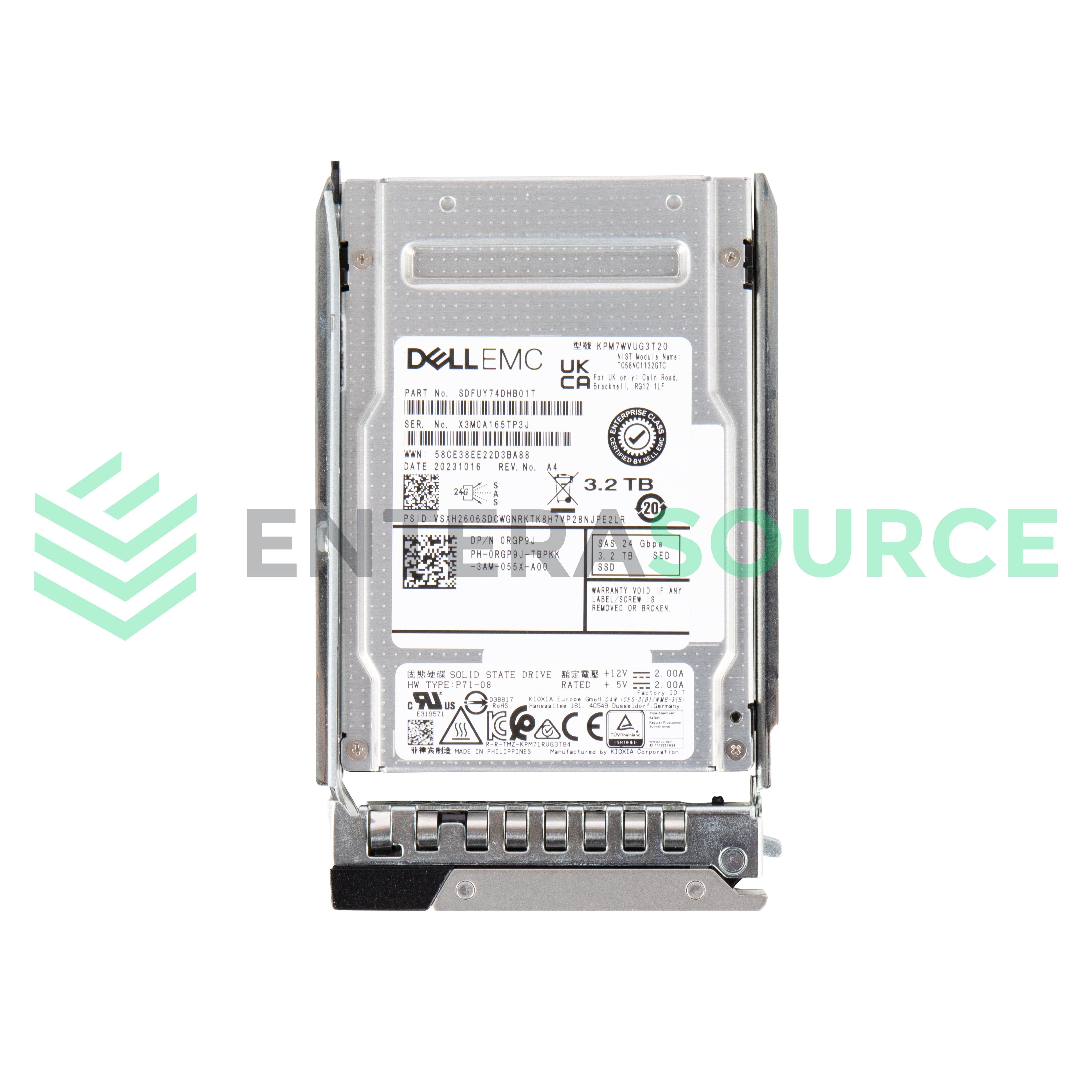 Dell RGP9J 3.2TB SAS SSD - KIOXIA KPM7WVUG3T20